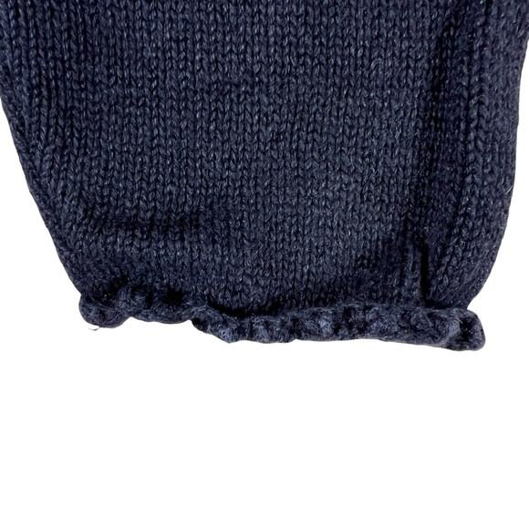 Vintage Coldwater Creek Cardigan L/XL Black Artisan Boho Knit Turquoise Buttons - Picture 10 of 14